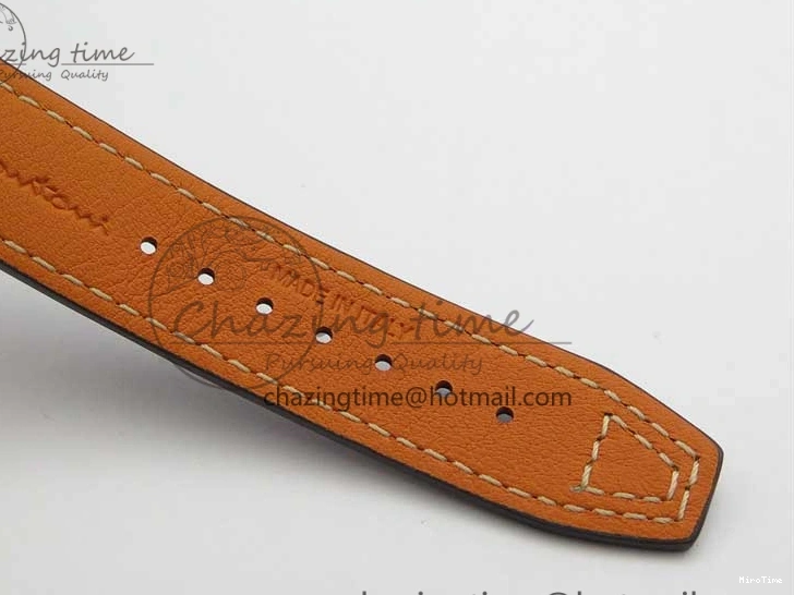 MIROTIME 0224 Original Pilot IW326803 SS MK 1:1 Best Edition Black Dial on Brown Leather Strap MIYOTA 7146